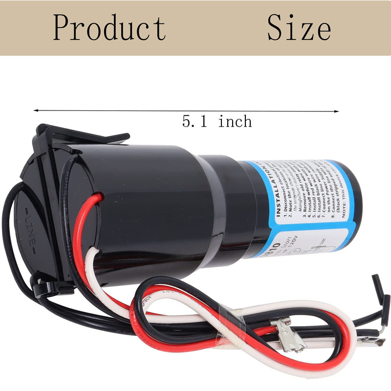RCO810 3 n' 1 Start Hard Start Kit Compatible with Supco Refrigerator Freezers Relay Capacitor Overload 1/12-1/5 HP 110-125VAC Replaces TJ90RCO810 AP4503019 ERP810 HS8 HS810 RC100