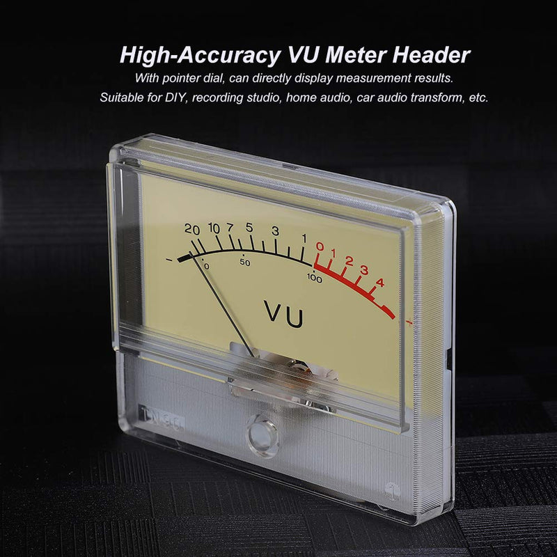 T-90 VU Meter DB Test Meter Amplifier Level Indicator with Light Bulb for Recording Studio Car Audio Sound Equipment and PA System Monitoring