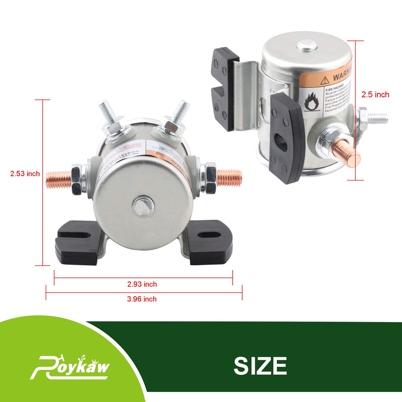 Roykaw 36 Volt #70 Series Continuous Duty Solenoid Relay with Resistor & Diode Kit for EZGO Electric Golf Cart, Upgrade Mount Bracket, Anti-Vibration, OEM # 27855G01 11761G1 27855G02 31680G1 3016