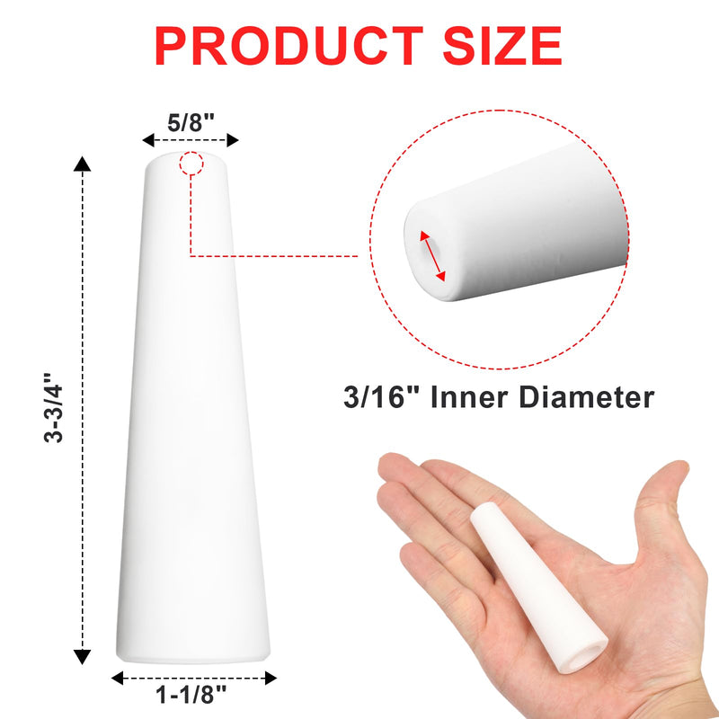 2 Pack Large Sandblaster Nozzle Tip Ceramic Abrasive Blaster Nozzle Tips Replacement Sandblasting Nozzle Tapered Sandblasting Tips(3/16" ID)