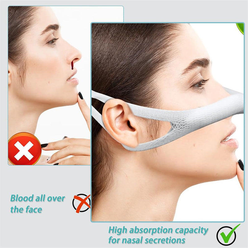 Nasal Bandage 10 PCS Elastic Nose Bandages Nose Surgery Elastic Bandage Dressing Holder Septoplasty Recovery Bandage for Nose Post Surgical Procedures