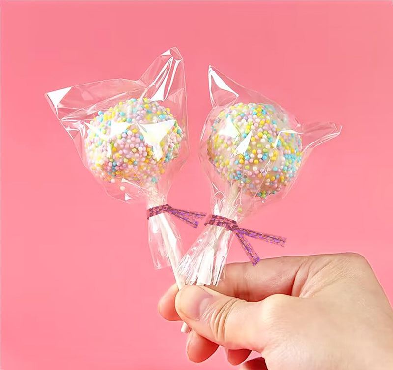 Mini Skater 4" Metallic Twist Ties Foil Bread Ties for Packaging Bakery Cake Pops Candy Goodies Cookies Gift Cellophane Treat Bags Christmas Wedding Party Favor Supplies,500Pcs (Pink) Pink