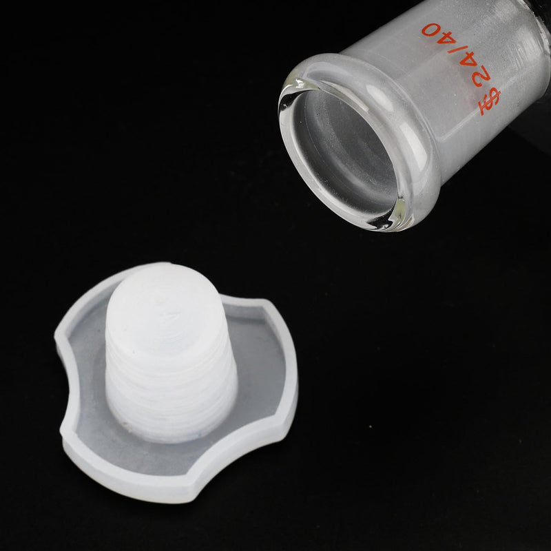 XCD Borosilicate Glass Heavy-Wall Conical Lab Separatory Funnel with 24/40 Joints and PTFE Stopcock, 500 ml 500.0 milliliters Oval 1 XCD-Sep-Funnel-24/40-1PK