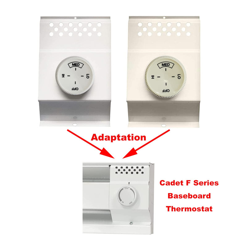2PCS Baseboard Heater Thermostat Temperature Control Dial Knob Replacement, Baseboard Heater Knob, Wall Heater Board Knob, White