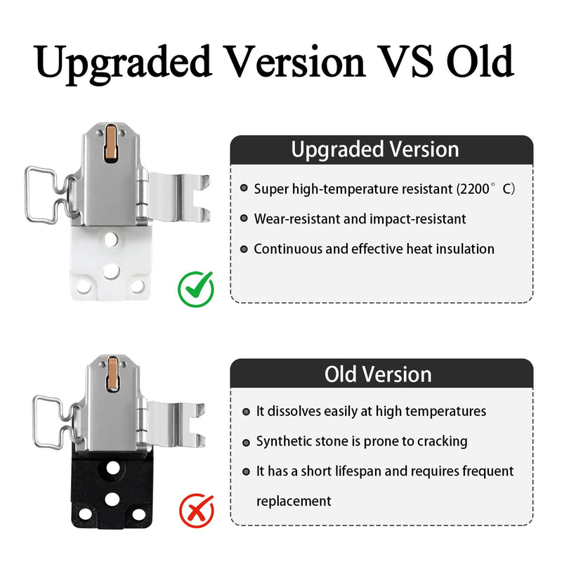 HzdaDeve Upgraded A1 Mini/A1 Heating Assembly Kit Ceramic Block Heat Insulation Heating Component Hotend with Heater Cartridge Thermistor Sensor Heat-Insulating Base Clip for Bambu Lab A1 Series