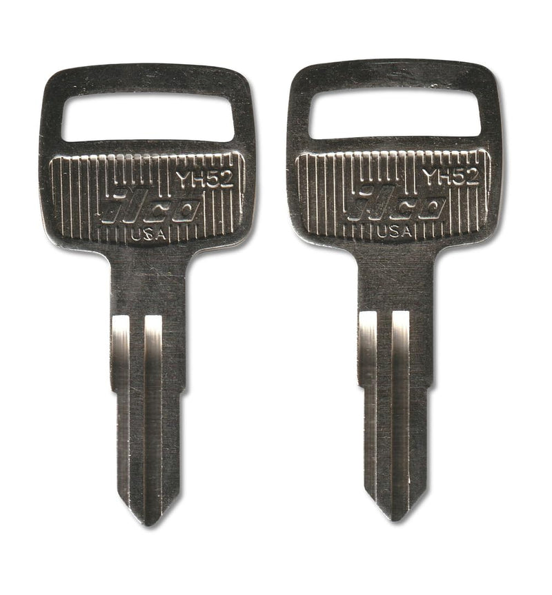 827 Pair (2) Replacement Keys – Cut to Code on YH52 Blank for Mercury Marine Boat Locks | KEYSALACARTE