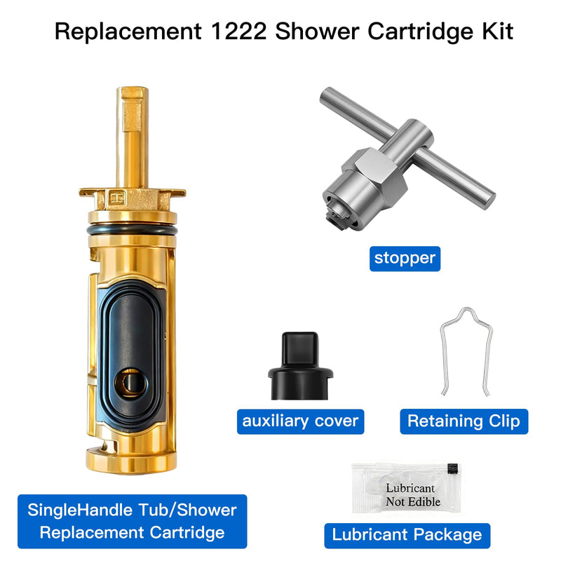 Replacement Cartridge with Removal Tool 104421 for Moen,Replacement Compatible with Moen Tub Shower, Compatible with One Hanlde Posi Temp Faucets,All Metal