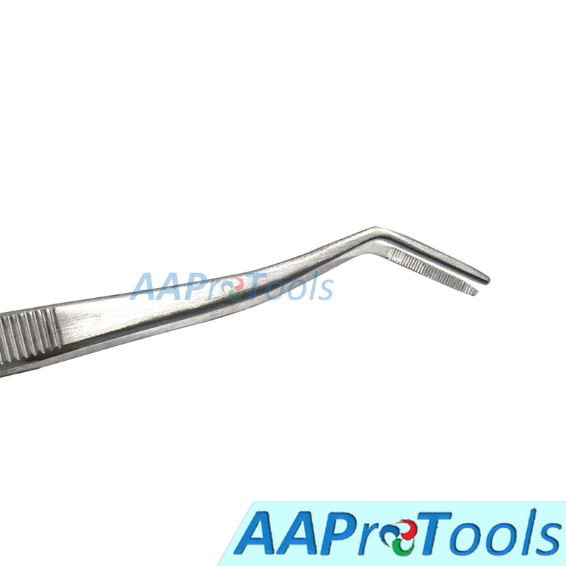 Meriam Foil Dental Cotton Tweezer Serrated Angled Beak Dressing Pliers Surgi Forcep Diagnostic Instruments