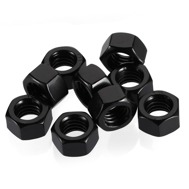 #10-24 Hex Nuts, Stainless Steel 304 Hex Nut, Black Oxide Finish, Quantity 100 #10-24 (100 PCS)