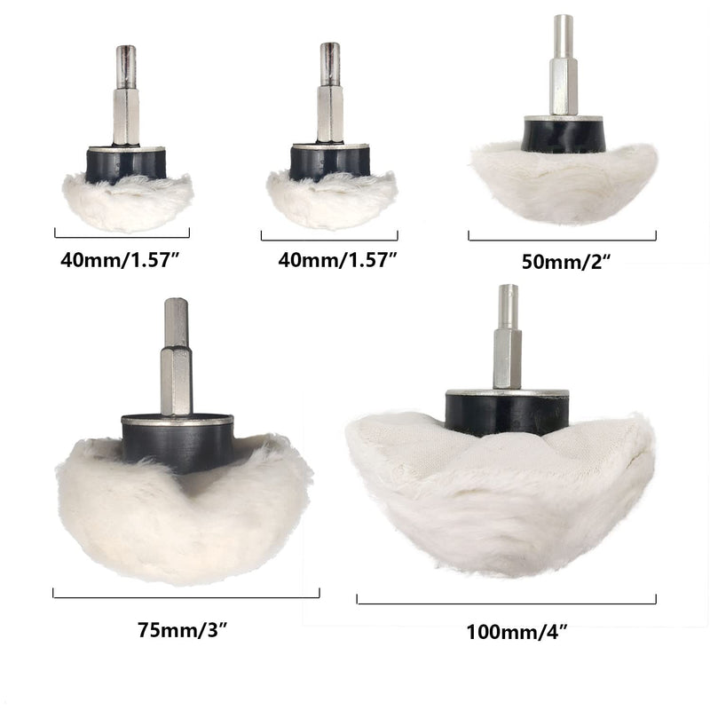 11 pcs Buffing Wheel for Drill, Buffing Pad Polishing Wheel Kits, Wheel Shaped Polishing Tool for Metal Aluminum, Stainless Steel, Chrome, Jewelry, Wood, Plastic, Ceramic, Glass, etc 11