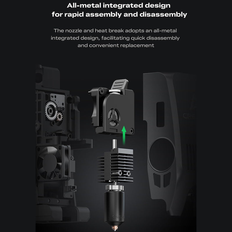 Creality K2 Hotend Ceramic Heating Block Kit, 3D Printer 300℃ High Temperature Resistance Heating Block Kit with Heat Sink and Quick Swap Nozzle for K2/K2 Pro