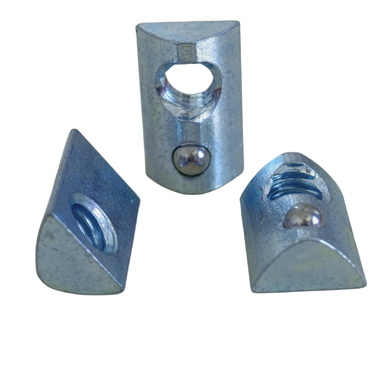 5/16-18 Steel Roll in T-nut with Ball Spring, Suitable for 15 Series or 40 Series Aluminum Extrusion Profile Rail (20 Packs)