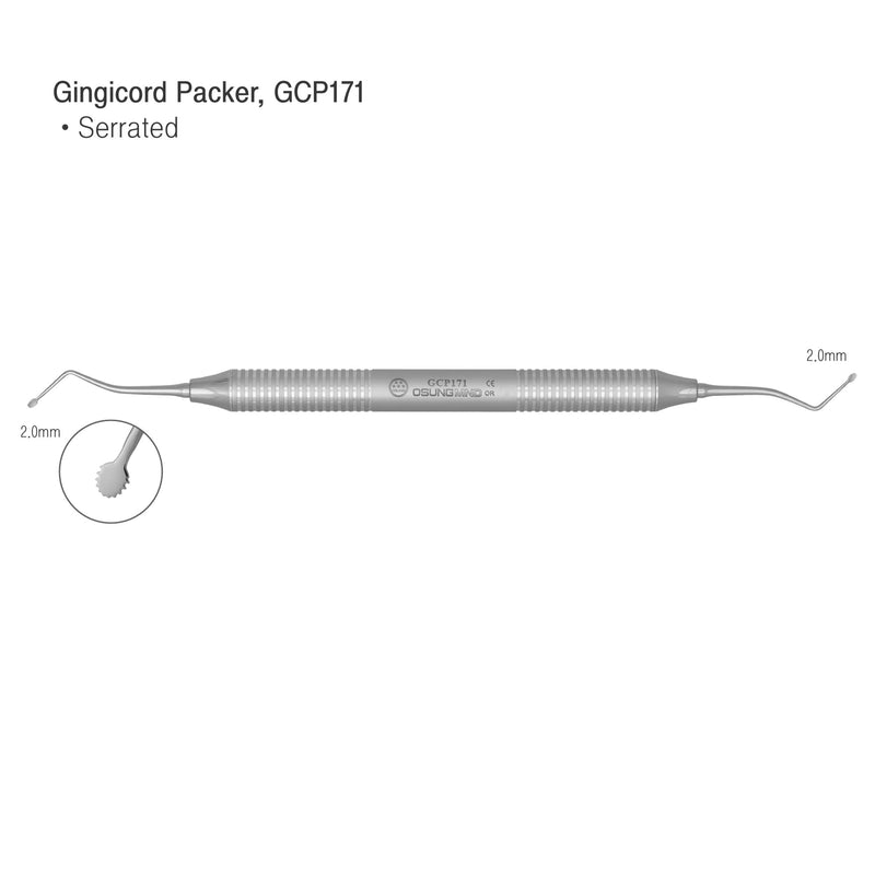 Dental Gingival Cord Packer 2.0mm Serrated Osung -GCP171