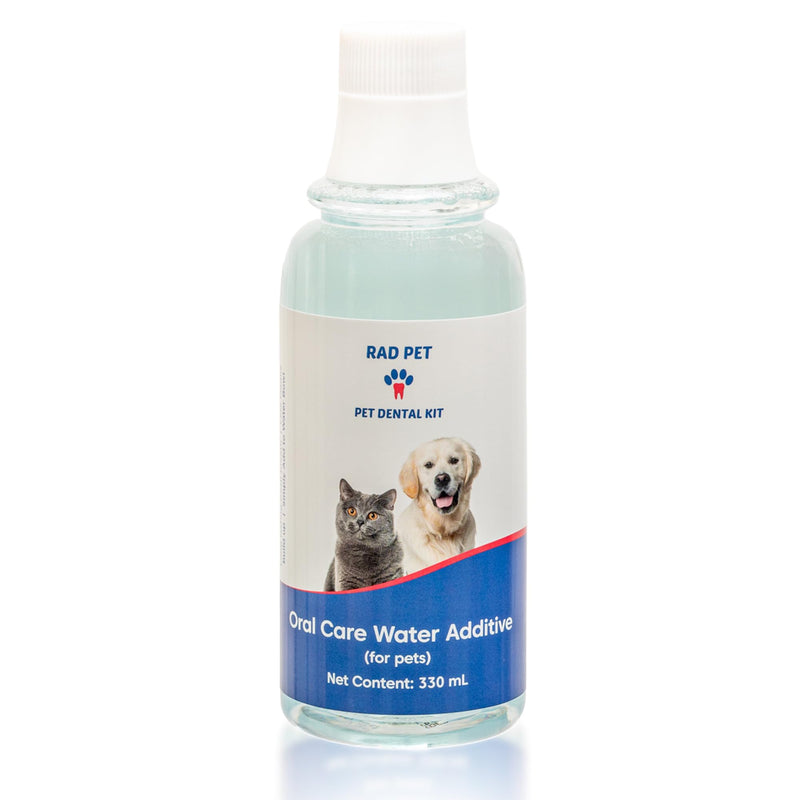 Rad Health Water Additive – Dog Dental Water Additive for Fresh Breath, Plaque & Tartar Control, Easy Mouthwash for Dogs & Cats, 330ml Formula Supports Daily Oral Hygiene, No Brushing Needed