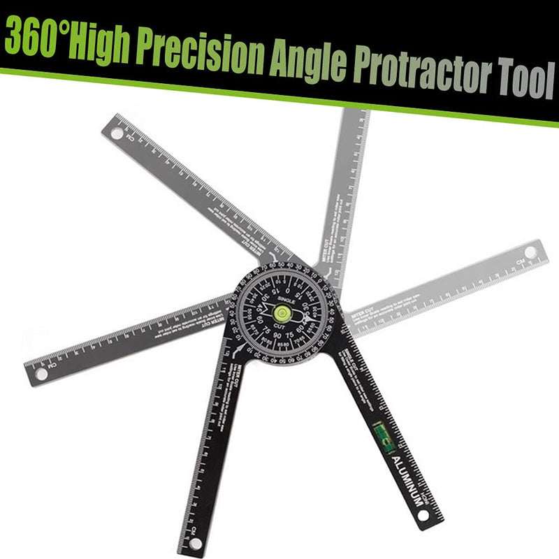 Miter Saw Protractor,Aluminum Protractor Angle Finder with Level Gauge High Precision Laser Inside & Outside Miter Angle Finder for Angle Finder Carpenters, Trim work,Plumbers and All Building Trades - NewNest Australia