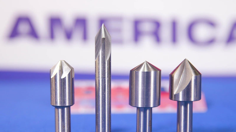 Drill America 1/2"-90 High Speed Steel Single Flute Countersink, Dew Series