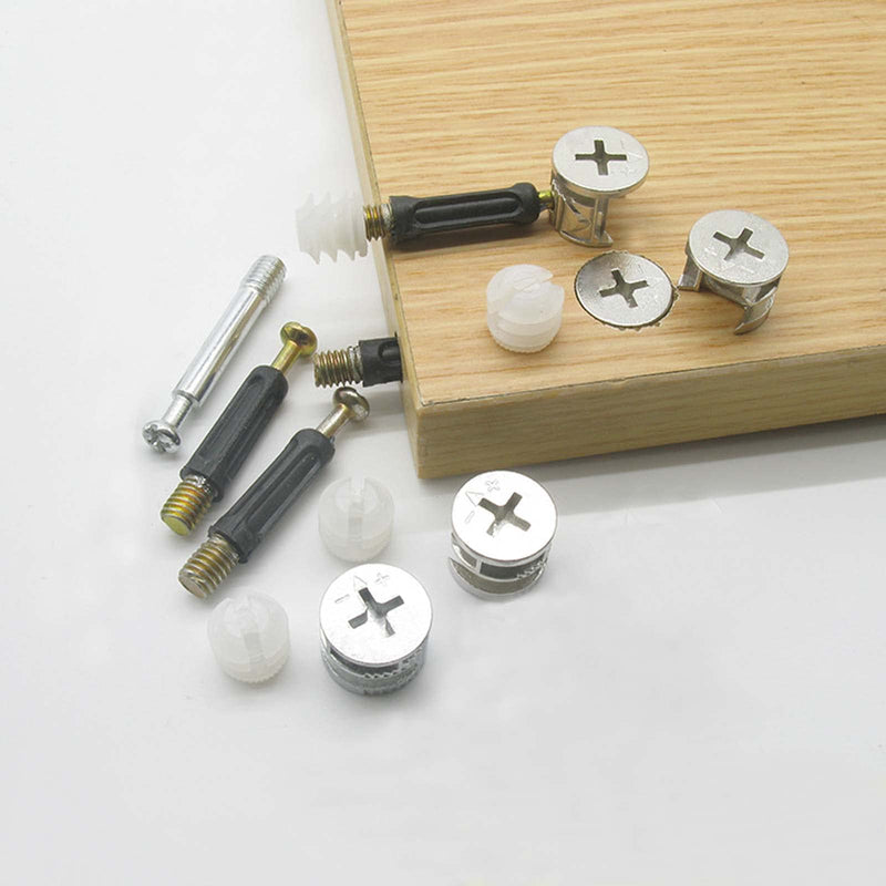 Medsuo 12pcs Furniture Connecter Cam Lock Fittings 15mm x 11mm Cam Lock Nuts for Cabinet Drawer Dresser Wardrobe Furniture Panel Connecting