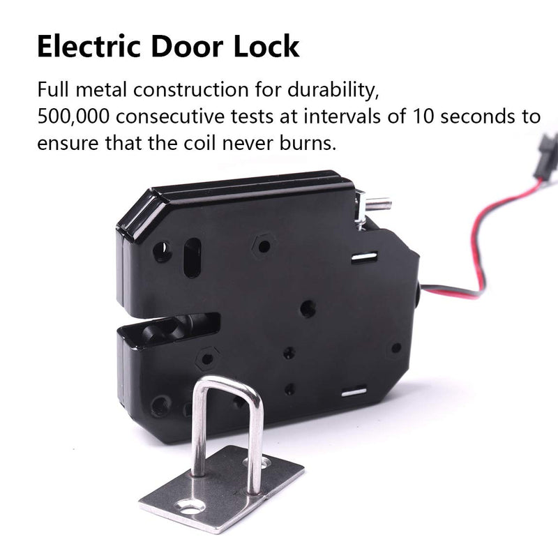 ATOPLEE Electronic Lock, 1pcs DC 12V 2A Carbon Steel Solenoid Cabinet Spring Lock for Drawer Locker (73X58X13mm) 73X58X13mm