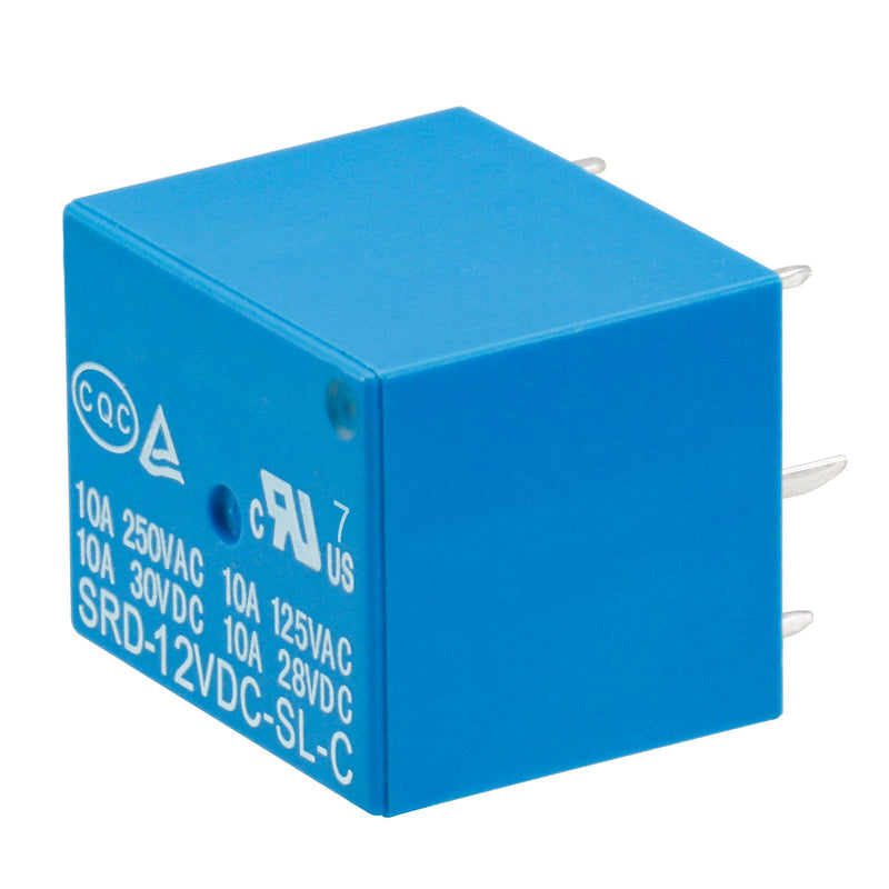 10Pcs PCB Power Relay SRD-12VDC-SL-C, DC 12V Coil, 10A 250VAC, SPDT, 5 Pin, for Household Appliance Boards (10) 10