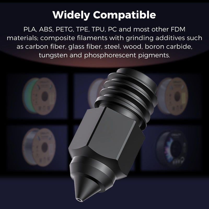 Creality Ender 5 Max Nozzles, Upgrade 3D Printer Hardened Steel Hotend Nozzle, High-end Nozzles Kit, Official Heating Block Nozzle, Less Clogging, High Hardness Wear-Resistant (0.4 0.6 0.8mm 8PCS) Hardened Steel-8PCS
