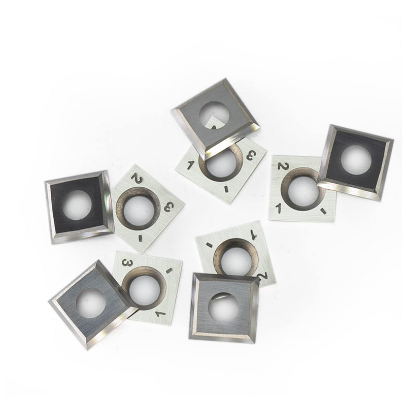 14mm Square Carbide Inserts Cutters Knives Blades 14×14×2.0mm-30°for Woodworking Spiral/Helical Planer Cutter Head or Lathe Turning 10pcs
