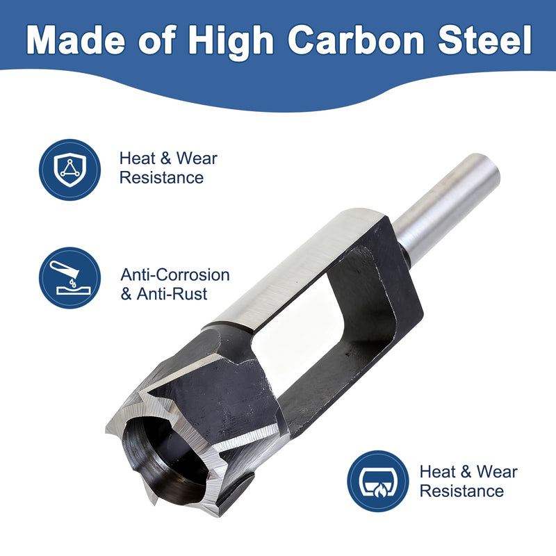 Carbon Steel Wood Tenon Dowel Plug Cutter Set, Tenon Cutting Tools Drill Bit for Woodworking Furniture Making Carpentry Tool, 3pcs (10mm + 19mm + 25mm) 3pcs (10+19+25mm)