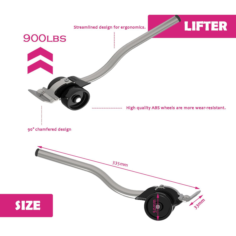 Furniture Lifter Sliders Mover Kit for Carpeted & Hard Floor Surfaces,Move Heavy Furniture Quickly & Easily,3-in-1 Moving System(1 Lifter Tool & 8 Sliders) 1+8 Beige round+4 socks