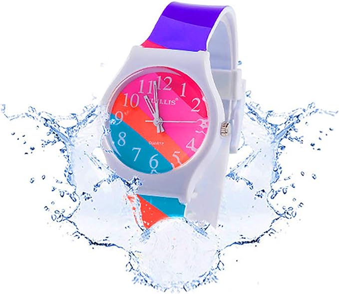 Kids Watches Girls Boys Children Girls Boys Rainbow Flower Wrist Watch Gift, rainbow red - NewNest Australia