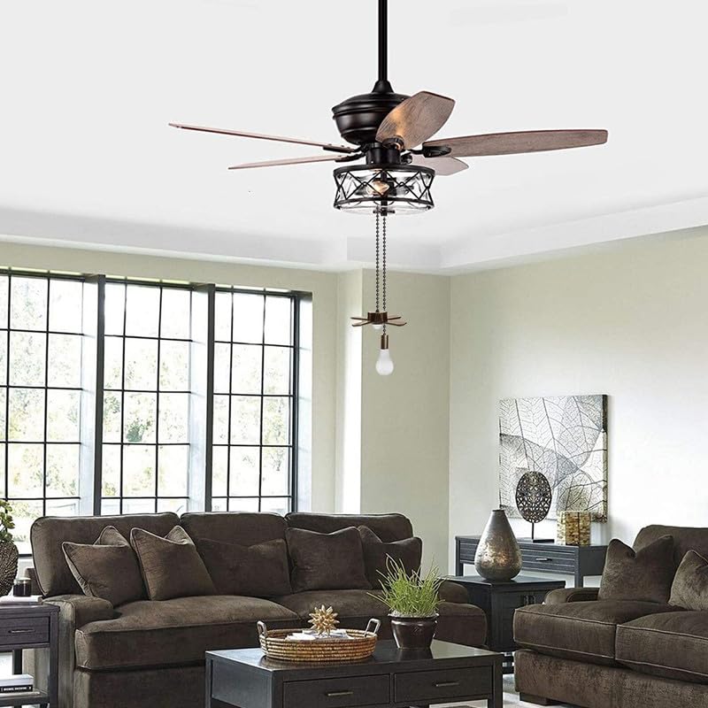 Ceiling Fan Pull Chain, Fan Pulls Set with Connector, 2 PCS 12 Inches Beaded Ball Fan Pull Chain -Bronze Bronze