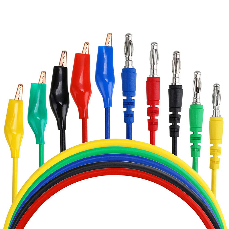 Sumnacon 20Pcs Back Probe Test Kits - 4MM Banana Plug to Alligator Clip Test Leads with 3 Angles 15Pcs Back Probe Pins for Vehicle Automotive Car Circuit Electrical Diagnostic Testing