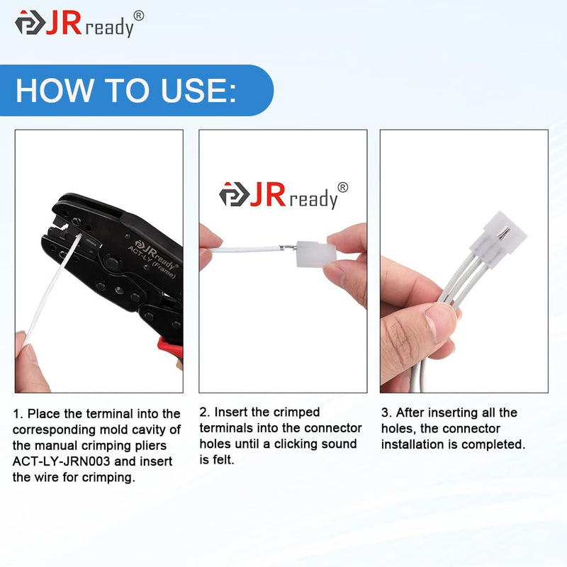 JRready 50 Pairs 1.57mm (Standard.062) Pin and Sockets 18-22 AWG, Compatible with Molex Standard.062 1560 1561 Series Male& Female Crimp Terminals, Adapt Standard.062 Connector Housing, ST6405 - NewNest Australia