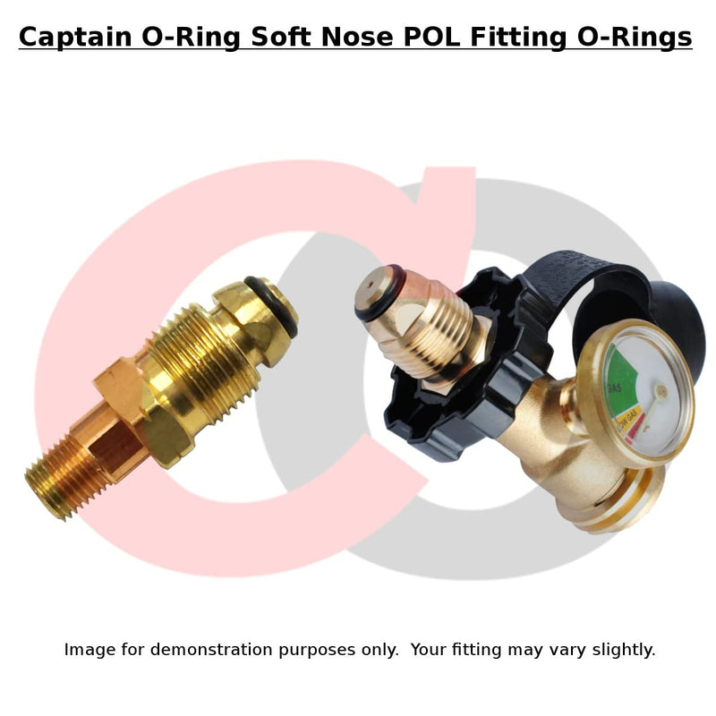 Captain O-Ring - Orings for Soft Nose P.O.L Propane Tank Cylinder Gas Fitting POL Connectors (25 Pack) [Replacement for Mr Heater #F273786]