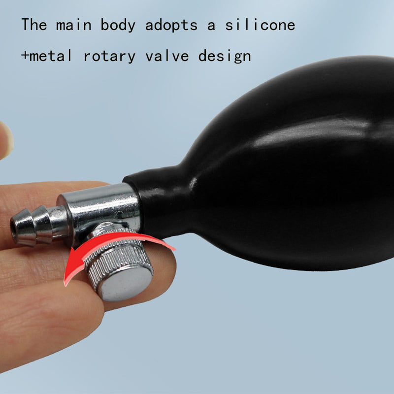 2 Set Blood Pressure Bulb Pump Replacement Rubber Inflation Bulb Adjustable Blood Pump Monitor Manual Pressure Hand with Tubing Air Valve for Sphygmomanometer