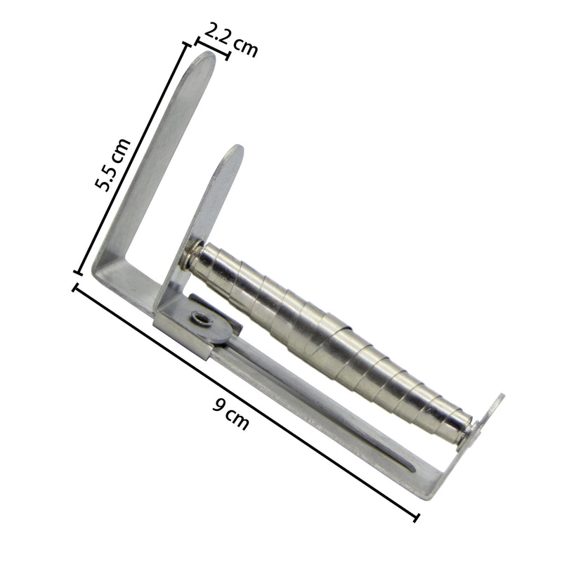 Stainless Steel Tablecloth Clips - Set of 8 Adjustable Table Cloth Clips with Spring Table Cloth Holders for Outdoor & Indoor, up to 6 cm Thickness, Silver 8pcs-silver