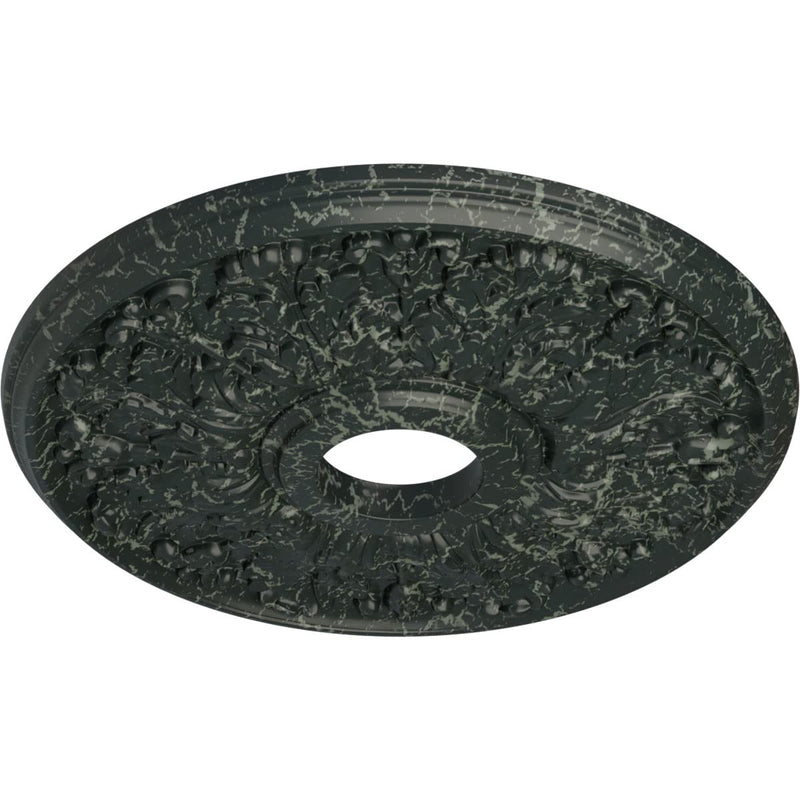 Ekena Millwork 16 1/2"OD x 3 5/8"ID x 1 1/8"P Apollo Ceiling Medallion Fits Canopies up to 5 5/8" Ceiling Medallion, Painted Turtle Crackle Hand-Painted Painted Turtle Crackle