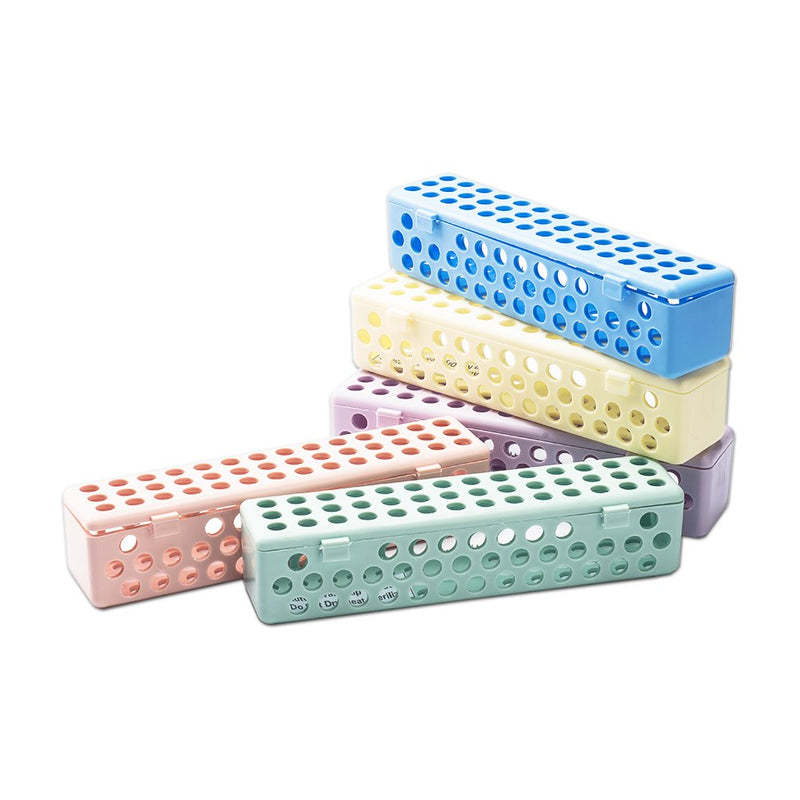 Sterilization Case Dental Instrument Sterilizing Tray Container Sterilization Plastic Cassette (Pink) pink