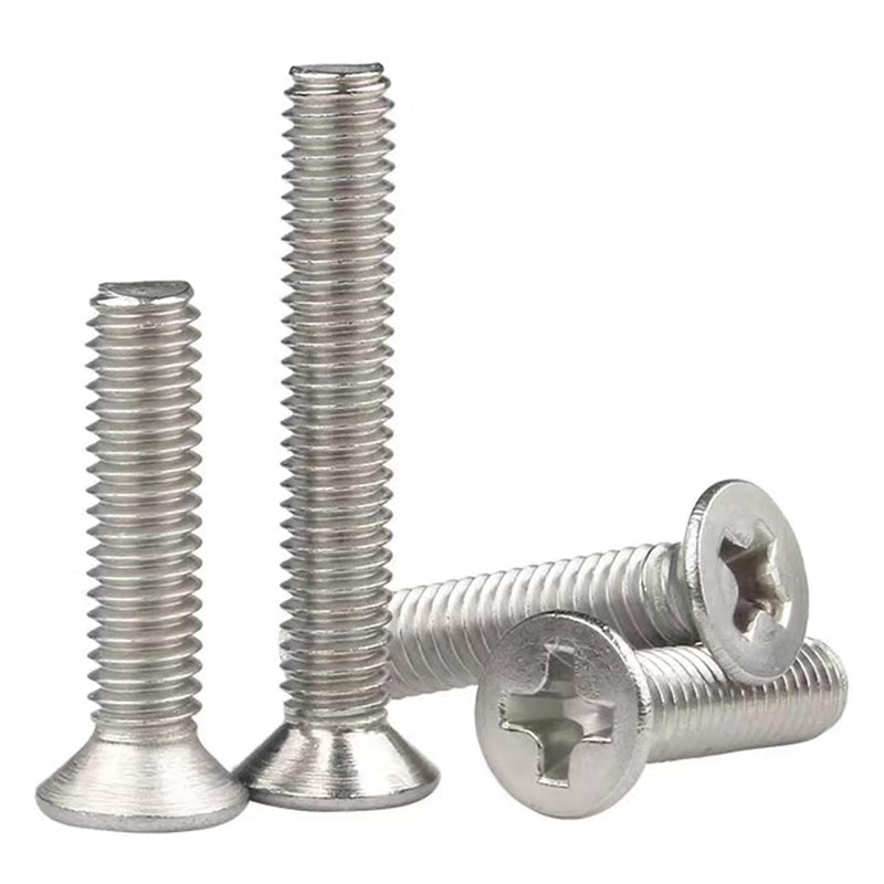M2-0.4 x 25mm Flat Countersunk Head Machine Screws, Phillips Drive, Cross Screw，304 Stainless Steel,A2-70,GB819,Full Thread,Fasteners Bolts 100 PCS M2-0.4 x 25mm（100 Pcs）