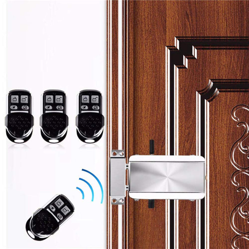 Electronic Intelligent Door Lock Kit, Smart Wireless Anti-theft Home Security Keyless Deadbolt Access Control System with 4 Remote Control