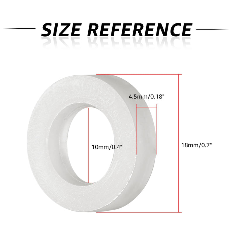 Nylon CO2 Regulator Washers for CGA-320 Keg Regulator Pack of 16 Replacement Washers, Homebrews (White)