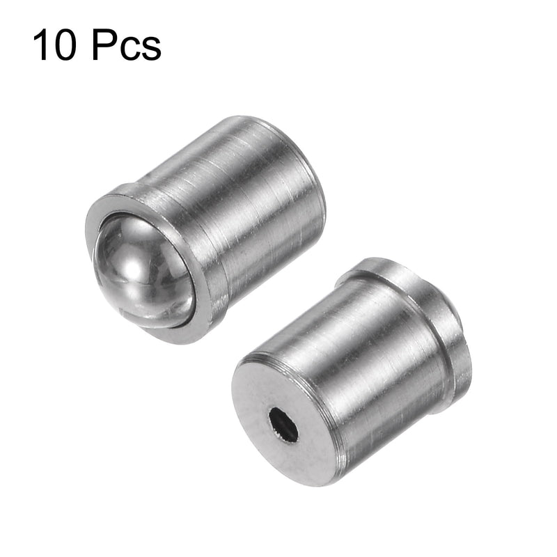HARFINGTON 10pcs Ball Point Spring Plungers 6x7mm 304 Stainless Steel Precision Positioning Beads Ball Spring Plungers Ball Catch Latch for Door Cupboard Mechanical Devices Clamps Furniture