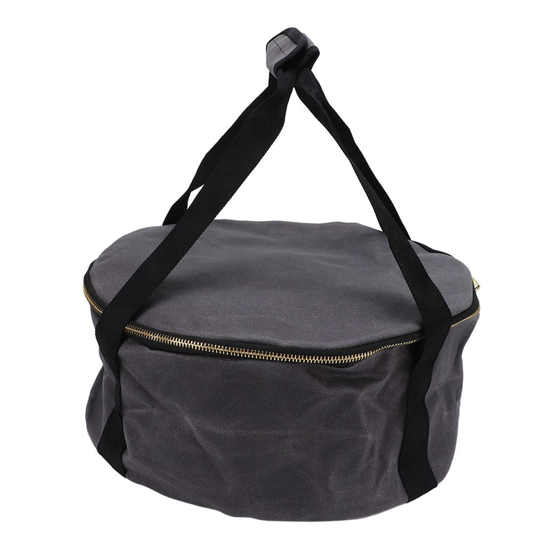 Dutch Pot Storage Bag Dustproof Cast Iron Cookware Bag Heavy Duty Enamel Pot Travel Bag for Cookware Frying Pans Utensils Camping(Dark grey)