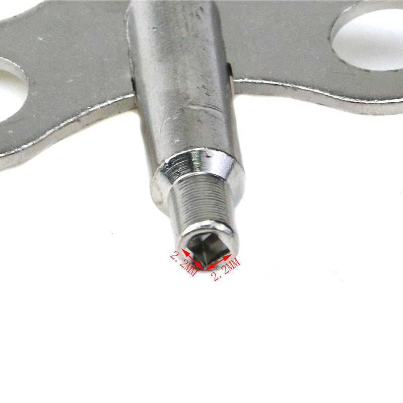 Double-Ended Clock Key Metal Winder Key Silver Wall Clock Accessories for Wooden Clock Watch Bracket Clock (4.4MM/2.2MM)