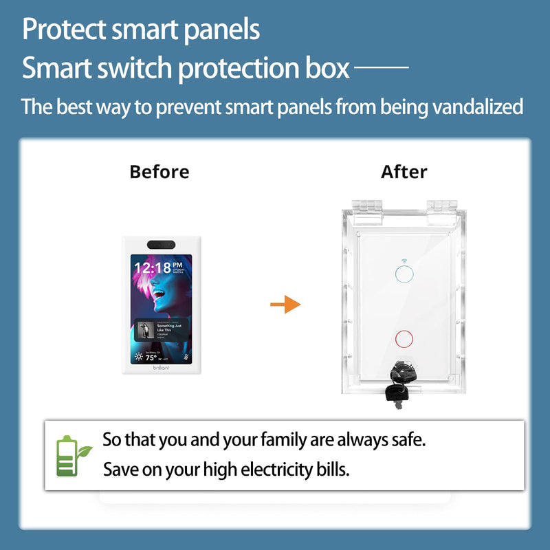 Switch Cover,Baby Proof Light Outlet Covers,Child Safety Switch Plate Guard,Wall Plug Box,Kids Electrical Protector Box Fits All Outlet 4.95" H X 3.35" W X 1.77" D or Smaller (1 Pack) A-no wire exit