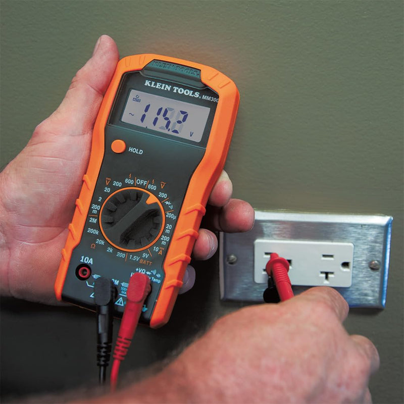 Klein Tools 69149P Electrical Test Kit with Digital Multimeter, Non-Contact Voltage Tester and Electrical Outlet Tester, Leads and Batteries Multimeter Kit