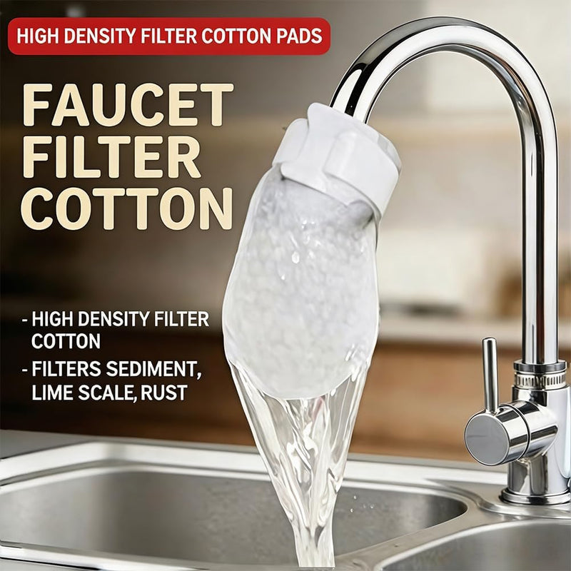 100pc*1000 Mesh Universal Faucet Filter Bag, Water Filter for Sink Faucet, Food Grade Non-Woven Replaceable Sleeve to Remove Limescale Sand Rust for Kitchen Bathroom