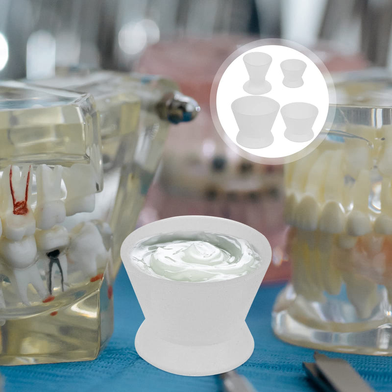 Healifty Dental Silicone Mixing Cup Lab Rubber Mixing Cup Self Coagulation Practical Dental Oral Cup