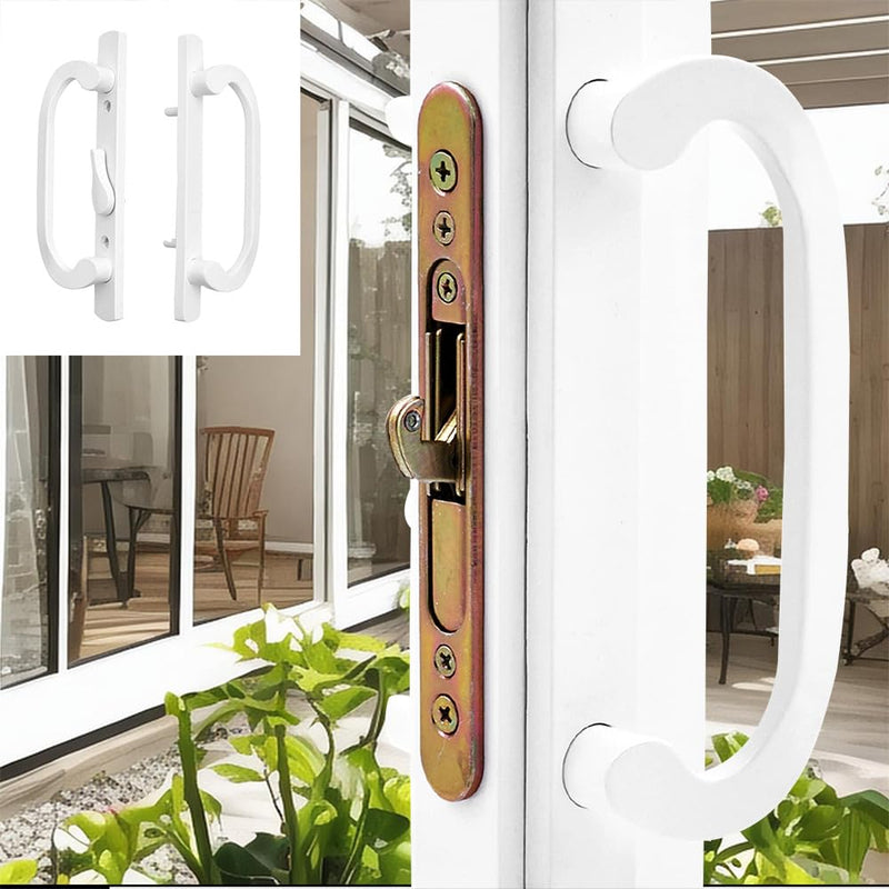 3-15/16" H.C., Sliding Patio Door Handle Set with Zinc Diecast, Offset Thumbturn, Fits Door Thickness from 1-3/8" to 2" (DCSM-2200) DCSM-2200