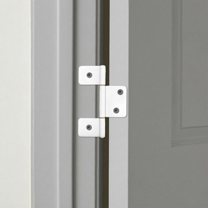 15 Pack 3.5 Inch Three Leaf Non-Mortised Hinge, Carbon Steel Non-Mortised Door Hinges for Mobile Home & RV Interior, White