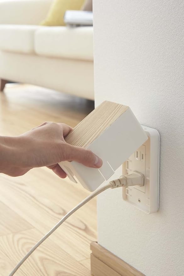 Yamazaki Industries Outlet Guard Woody White 3411 & Outlet Guard, Woody Black 3412 [Set Purchase] - NewNest Australia