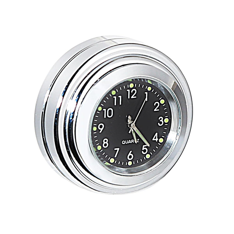 Chrome Fork Lock Clock Cover Waterproof Black Dial for Harley Touring Road King